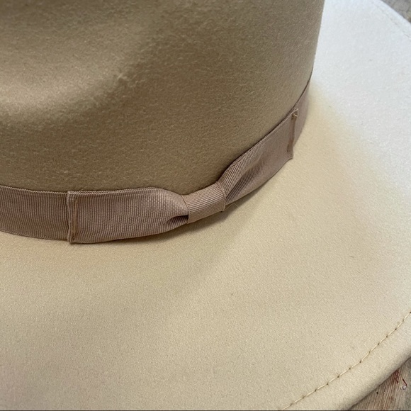 Wide Western boho rancher stiff brim Fedo… main image 5